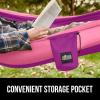 imageGORILLA GRIP Durable Portable Camping Hammock Holds 400lbs with Heavy Duty Tree Straps Comfortable Travel Swing Camp Hammocks Easy to Use and Install Outdoor Essentials Black 9x45 FTPurplePink
