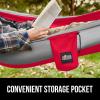 imageGORILLA GRIP Durable Portable Camping Hammock Holds 400lbs with Heavy Duty Tree Straps Comfortable Travel Swing Camp Hammocks Easy to Use and Install Outdoor Essentials Black 9x45 FTRedGrey