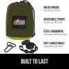 imageGORILLA GRIP Durable Portable Camping Hammock Holds 400lbs with Heavy Duty Tree Straps Comfortable Travel Swing Camp Hammocks Easy to Use and Install Outdoor Essentials Black 9x45 FTDark GreenLight Green