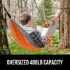imageGORILLA GRIP Durable Portable Camping Hammock Holds 400lbs with Heavy Duty Tree Straps Comfortable Travel Swing Camp Hammocks Easy to Use and Install Outdoor Essentials Black 9x45 FTOrangeGrey