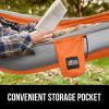 imageGORILLA GRIP Durable Portable Camping Hammock Holds 400lbs with Heavy Duty Tree Straps Comfortable Travel Swing Camp Hammocks Easy to Use and Install Outdoor Essentials Black 9x45 FTOrangeGrey