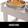 imageGORILLA GRIP Elevated Dog Bowls Stand 6 Cup Stainless Steel Food Bowl Set of 2 5 Height Adjustable Raised Feeding Station for Small Breed Puppy Dogs and Cats Medium Large Sized Pets Feeder BlackBeige