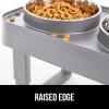 imageGORILLA GRIP Elevated Dog Bowls Stand 6 Cup Stainless Steel Food Bowl Set of 2 5 Height Adjustable Raised Feeding Station for Small Breed Puppy Dogs and Cats Medium Large Sized Pets Feeder BlackGray