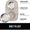 imageGORILLA GRIP Feeding Mat Set Patent Pending 100 Waterproof BPA Free Silicone Stainless Steel Cat and Dog Bowls Slip Resistant High Edges Catch Water Food US Designed Pet Accessories 1 Cup GrayBeige