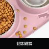imageGORILLA GRIP Feeding Mat Set Patent Pending 100 Waterproof BPA Free Silicone Stainless Steel Cat and Dog Bowls Slip Resistant High Edges Catch Water Food US Designed Pet Accessories 1 Cup GrayLight Pink
