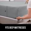 imageGORILLA GRIP Fitted Sheets Stay in Place Twin Size Deep Pocket Bottom Bed Sheets for Mattress Lightweight Microfiber Sbana All Around Elastic OekoTex Wrinkle and Shrink Resistant CreamSoft Gray