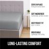 imageGORILLA GRIP Fitted Sheets Stay in Place Twin Size Deep Pocket Bottom Bed Sheets for Mattress Lightweight Microfiber Sbana All Around Elastic OekoTex Wrinkle and Shrink Resistant CreamSoft Gray
