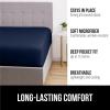 imageGORILLA GRIP Fitted Sheets Stay in Place Twin Size Deep Pocket Bottom Bed Sheets for Mattress Lightweight Microfiber Sbana All Around Elastic OekoTex Wrinkle and Shrink Resistant CreamNavy