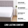 imageGORILLA GRIP Fitted Sheets Stay in Place Twin Size Deep Pocket Bottom Bed Sheets for Mattress Lightweight Microfiber Sbana All Around Elastic OekoTex Wrinkle and Shrink Resistant CreamBright White