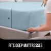 imageGORILLA GRIP Fitted Sheets Stay in Place Twin Size Deep Pocket Bottom Bed Sheets for Mattress Lightweight Microfiber Sbana All Around Elastic OekoTex Wrinkle and Shrink Resistant CreamSea Blue