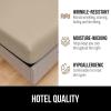 imageGORILLA GRIP Fitted Sheets Stay in Place Twin Size Deep Pocket Bottom Bed Sheets for Mattress Lightweight Microfiber Sbana All Around Elastic OekoTex Wrinkle and Shrink Resistant CreamTaupe
