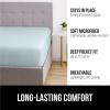 imageGORILLA GRIP Fitted Sheets Stay in Place Twin Size Deep Pocket Bottom Bed Sheets for Mattress Lightweight Microfiber Sbana All Around Elastic OekoTex Wrinkle and Shrink Resistant CreamSea Blue