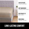 imageGORILLA GRIP Fitted Sheets Stay in Place Twin Size Deep Pocket Bottom Bed Sheets for Mattress Lightweight Microfiber Sbana All Around Elastic OekoTex Wrinkle and Shrink Resistant CreamTaupe