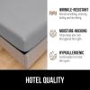 imageGORILLA GRIP Fitted Sheets Stay in Place Twin Size Deep Pocket Bottom Bed Sheets for Mattress Lightweight Microfiber Sbana All Around Elastic OekoTex Wrinkle and Shrink Resistant CreamSoft Gray