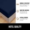 imageGORILLA GRIP Fitted Sheets Stay in Place Twin Size Deep Pocket Bottom Bed Sheets for Mattress Lightweight Microfiber Sbana All Around Elastic OekoTex Wrinkle and Shrink Resistant CreamNavy