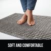 imageGORILLA GRIP Front Door Mat Indoor Outdoor Ultra Absorbent Moisture Guard Doormat Absorbs Up to 17 Cups of Water Stain and Fade Resistant Rubber Backing Doormats Captures Dirt 29x17 GrayCharcoal