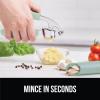 imageGORILLA GRIP Garlic Press and Peel Set Heavy Duty Mincer Tool Easily Mince and Crush Garlics Ginger Nuts Seeds Large Ergonomic Handle Peeler Included for Peeling Cloves Kitchen Gadgets BlackMint