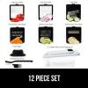 imageGORILLA GRIP Heavy Duty 12in1 Vegetable Chopper 6 Blades Food Choppers with Container Cucumber Mandoline Slicer Dice Onions Slice Veggies Chop Salad Home Essential Kitchen Gadgets Tool Black