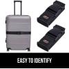 imageGORILLA GRIP Heavy Duty Adjustable Luggage Straps for Suitcases Easy to Identify Travel Belt Connector Holds Suitcase Together Extends Life of Bag Strap Connects Two Bags Accessories 2 Pack RedBlack