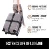 imageGORILLA GRIP Heavy Duty Adjustable Luggage Straps for Suitcases Easy to Identify Travel Belt Connector Holds Suitcase Together Extends Life of Bag Strap Connects Two Bags Accessories 2 Pack RedBlack