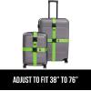 imageGORILLA GRIP Heavy Duty Adjustable Luggage Straps for Suitcases Easy to Identify Travel Belt Connector Holds Suitcase Together Extends Life of Bag Strap Connects Two Bags Accessories 2 Pack RedGreen