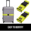 imageGORILLA GRIP Heavy Duty Adjustable Luggage Straps for Suitcases Easy to Identify Travel Belt Connector Holds Suitcase Together Extends Life of Bag Strap Connects Two Bags Accessories 2 Pack RedYellow