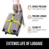 imageGORILLA GRIP Heavy Duty Adjustable Luggage Straps for Suitcases Easy to Identify Travel Belt Connector Holds Suitcase Together Extends Life of Bag Strap Connects Two Bags Accessories 2 Pack RedYellow