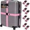 imageGORILLA GRIP Heavy Duty Adjustable Luggage Straps for Suitcases Easy to Identify Travel Belt Connector Holds Suitcase Together Extends Life of Bag Strap Connects Two Bags Accessories 2 Pack RedPink