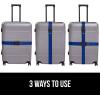 imageGORILLA GRIP Heavy Duty Adjustable Luggage Straps for Suitcases Easy to Identify Travel Belt Connector Holds Suitcase Together Extends Life of Bag Strap Connects Two Bags Accessories 2 Pack RedBlue