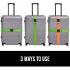 imageGORILLA GRIP Heavy Duty Adjustable Luggage Straps for Suitcases Easy to Identify Travel Belt Connector Holds Suitcase Together Extends Life of Bag Strap Connects Two Bags Accessories 2 Pack RedGreenOrange
