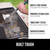 imageGORILLA GRIP Heavy Duty No Bristle Triple Helix Grill Brush with Scraper for Outdoor Grills Safe Steam Cleaning Oversized Comfortable Handle Grip with Bottle Opener BBQ Tools 175 Inch GreenHunter Green