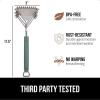 imageGORILLA GRIP Heavy Duty No Bristle Triple Helix Grill Brush with Scraper for Outdoor Grills Safe Steam Cleaning Oversized Comfortable Handle Grip with Bottle Opener BBQ Tools 175 Inch GreenHunter Green