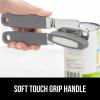 imageGORILLA GRIP Heavy Duty Stainless Steel Smooth Edge Manual Can Opener and Bottle Openers Soft Comfortable Handle Oversized Handheld Turn Knob US Designed Multifunctional Kitchen Tool WhiteGray