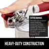 imageGORILLA GRIP Heavy Duty Stainless Steel Smooth Edge Manual Can Opener and Bottle Openers Soft Comfortable Handle Oversized Handheld Turn Knob US Designed Multifunctional Kitchen Tool WhiteRed