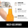 imageGORILLA GRIP Heavy Duty Stainless Steel Smooth Edge Manual Can Opener and Bottle Openers Soft Comfortable Handle Oversized Handheld Turn Knob US Designed Multifunctional Kitchen Tool WhiteWhite