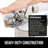 imageGORILLA GRIP Heavy Duty Stainless Steel Smooth Edge Manual Can Opener and Bottle Openers Soft Comfortable Handle Oversized Handheld Turn Knob US Designed Multifunctional Kitchen Tool WhiteWhite
