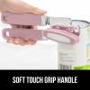imageGORILLA GRIP Heavy Duty Stainless Steel Smooth Edge Manual Can Opener and Bottle Openers Soft Comfortable Handle Oversized Handheld Turn Knob US Designed Multifunctional Kitchen Tool WhitePink