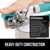 imageGORILLA GRIP Heavy Duty Stainless Steel Smooth Edge Manual Can Opener and Bottle Openers Soft Comfortable Handle Oversized Handheld Turn Knob US Designed Multifunctional Kitchen Tool WhiteTurquoise