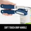 imageGORILLA GRIP Heavy Duty Stainless Steel Smooth Edge Manual Can Opener and Bottle Openers Soft Comfortable Handle Oversized Handheld Turn Knob US Designed Multifunctional Kitchen Tool WhiteBlue
