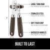 imageGORILLA GRIP Heavy Duty Stainless Steel Smooth Edge Manual Can Opener and Bottle Openers Soft Comfortable Handle Oversized Handheld Turn Knob US Designed Multifunctional Kitchen Tool WhiteCoffee