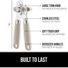 imageGORILLA GRIP Heavy Duty Stainless Steel Smooth Edge Manual Can Opener and Bottle Openers Soft Comfortable Handle Oversized Handheld Turn Knob US Designed Multifunctional Kitchen Tool WhiteAlmond