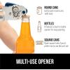 imageGORILLA GRIP Heavy Duty Stainless Steel Smooth Edge Manual Can Opener and Bottle Openers Soft Comfortable Handle Oversized Handheld Turn Knob US Designed Multifunctional Kitchen Tool WhiteBlue