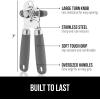 imageGORILLA GRIP Heavy Duty Stainless Steel Smooth Edge Manual Can Opener and Bottle Openers Soft Comfortable Handle Oversized Handheld Turn Knob US Designed Multifunctional Kitchen Tool WhiteGray