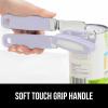 imageGORILLA GRIP Heavy Duty Stainless Steel Smooth Edge Manual Can Opener and Bottle Openers Soft Comfortable Handle Oversized Handheld Turn Knob US Designed Multifunctional Kitchen Tool WhiteLavender
