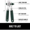 imageGORILLA GRIP Heavy Duty Stainless Steel Smooth Edge Manual Can Opener and Bottle Openers Soft Comfortable Handle Oversized Handheld Turn Knob US Designed Multifunctional Kitchen Tool WhiteHunter Green