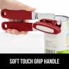 imageGORILLA GRIP Heavy Duty Stainless Steel Smooth Edge Manual Can Opener and Bottle Openers Soft Comfortable Handle Oversized Handheld Turn Knob US Designed Multifunctional Kitchen Tool WhiteRed