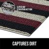 imageGORILLA GRIP Heavy Duty Striped Doormat Thick Bristles Crush Proof Texture Catches Dirt from Shoes Strong Backing Easy to Clean Indoor and Outdoor Entrance Mats 24x16 Burgundy Black CreamBurgundy  Black  Cream