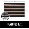 imageGORILLA GRIP Heavy Duty Striped Doormat Thick Bristles Crush Proof Texture Catches Dirt from Shoes Strong Backing Easy to Clean Indoor and Outdoor Entrance Mats 24x16 Burgundy Black CreamBlack  Brown  Beige