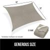 imageGORILLA GRIP Heavy Duty Sun Shade UV Protection Fade Tear and Rust Resistant Rectangle Sunshade Canopy Curved Edges Blocks Sunlight Breathable Sail Outdoor Patio Lawn Garden 10x13 FT SandGraphite