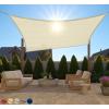 imageGORILLA GRIP Heavy Duty Sun Shade UV Protection Fade Tear and Rust Resistant Rectangle Sunshade Canopy Curved Edges Blocks Sunlight Breathable Sail Outdoor Patio Lawn Garden 10x13 FT SandButter Cream